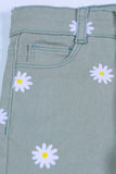 Denim Pent - Floral - Girl Pant -  juniperkidz-5345.myshopify.com