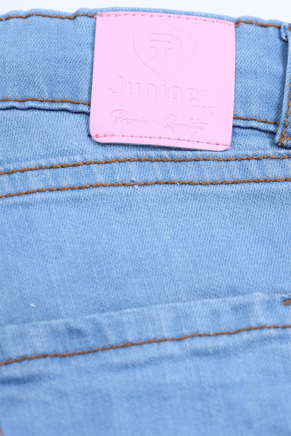 Denim Pent - Emb. - Girl Pant -  juniperkidz-5345.myshopify.com