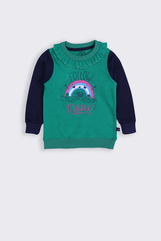 Girl Sweatshirt - Follow Your Dream Rainbow - Girl Sweatshirt -  juniperkidz-5345.myshopify.com