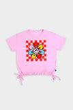 Summer - Girl's Top - Flower Check - Girl Top -  juniperkidz-5345.myshopify.com