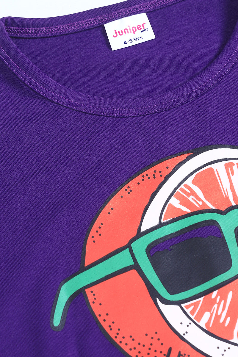 Summer - Girl's Top - Orange Skater - Girl Top -  juniperkidz-5345.myshopify.com
