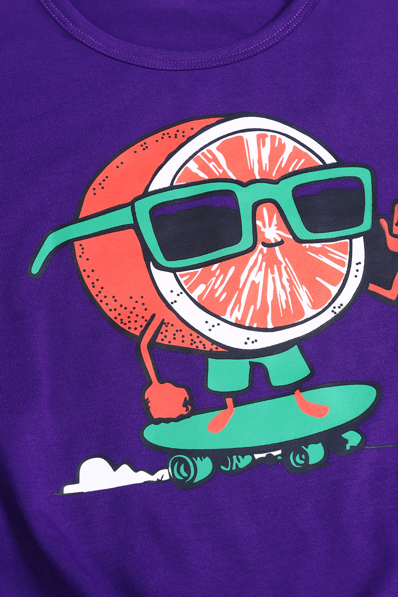 Summer - Girl's Top - Orange Skater - Girl Top -  juniperkidz-5345.myshopify.com