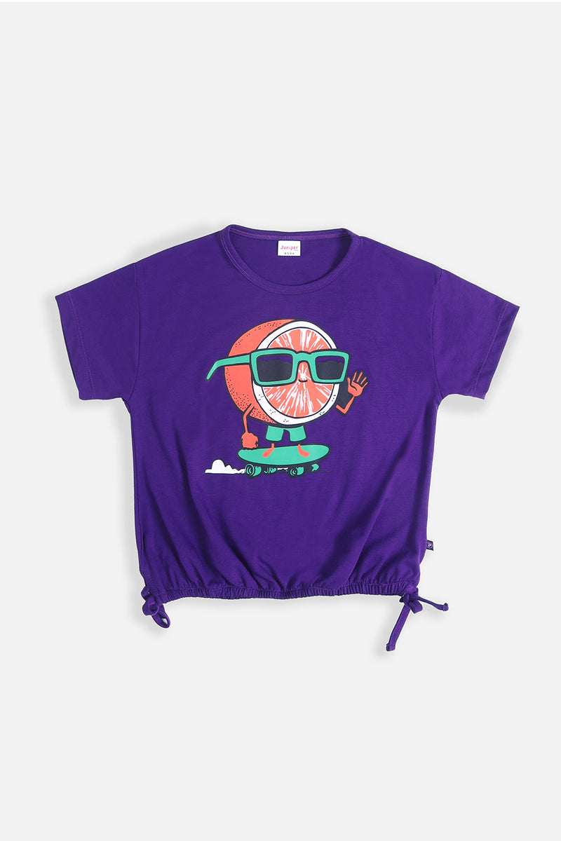 Summer - Girl's Top - Orange Skater - Girl Top -  juniperkidz-5345.myshopify.com