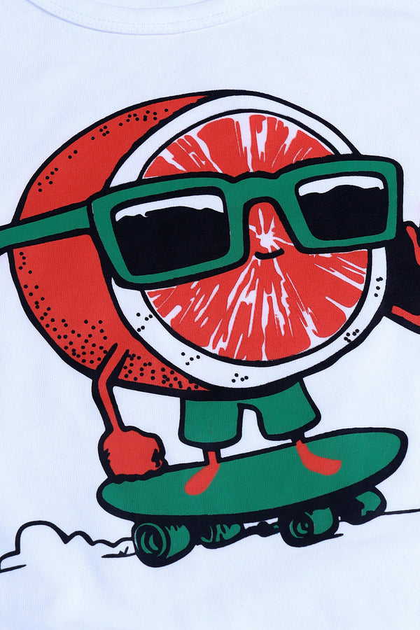 SUMMER - GIRL'S TOP - ORANGE SKATER