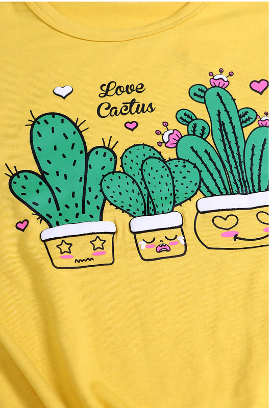 Summer - Girl's Top - Love Cactus - Girl Top -  juniperkidz-5345.myshopify.com