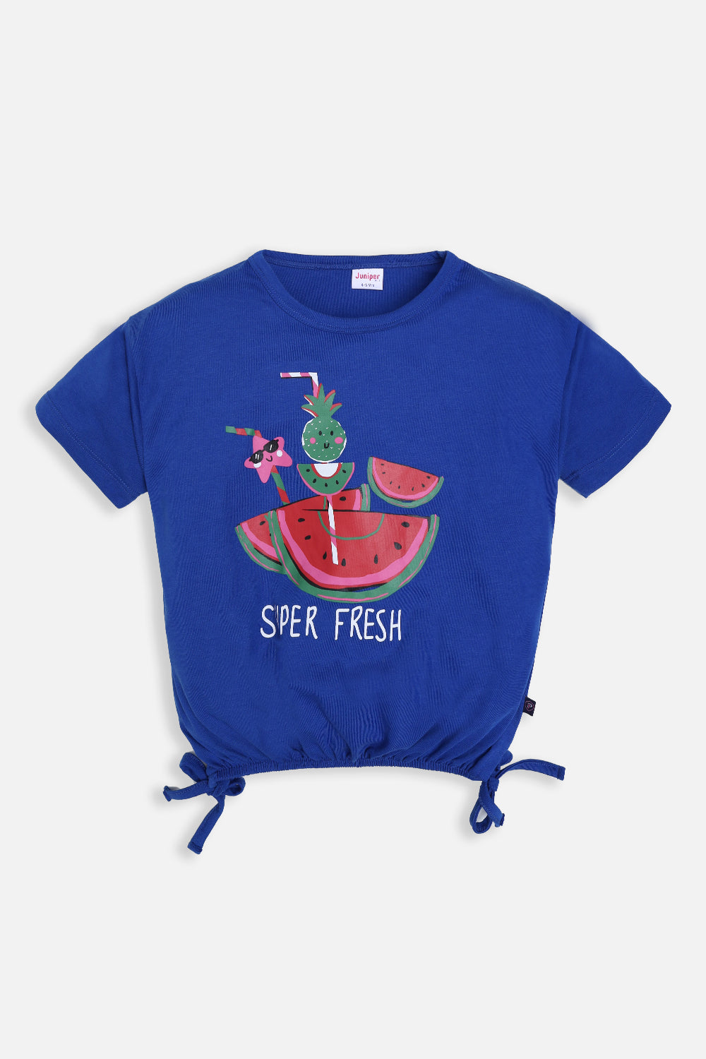 Summer - Blue Boxy Top - Super Fresh - Girl Top -  juniperkidz-5345.myshopify.com