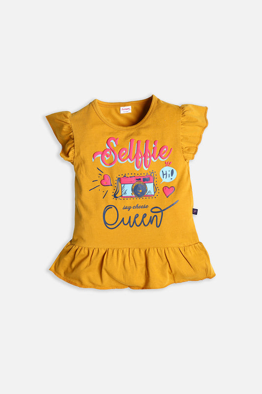 Girl's Top - Selffie Queen - Girl Top -  juniperkidz-5345.myshopify.com