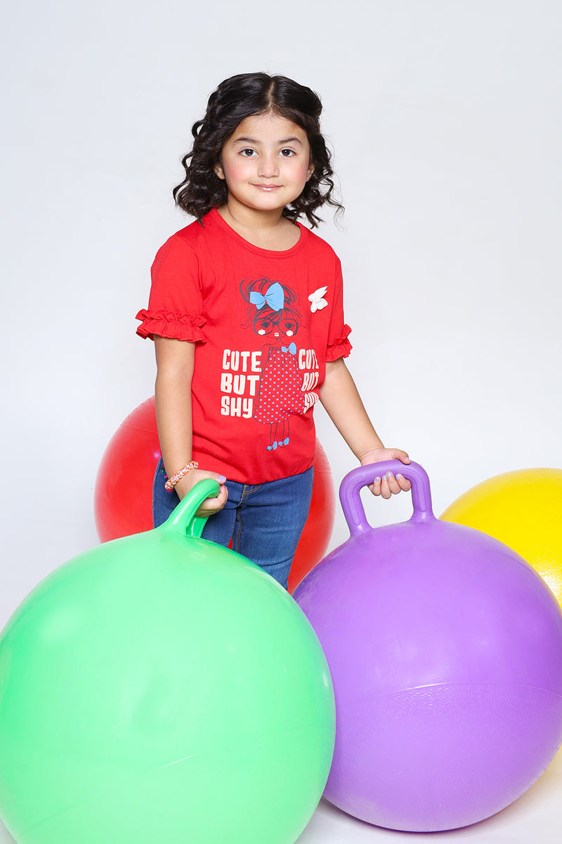 CUTE BUT SHY GIRL T-SHIRT