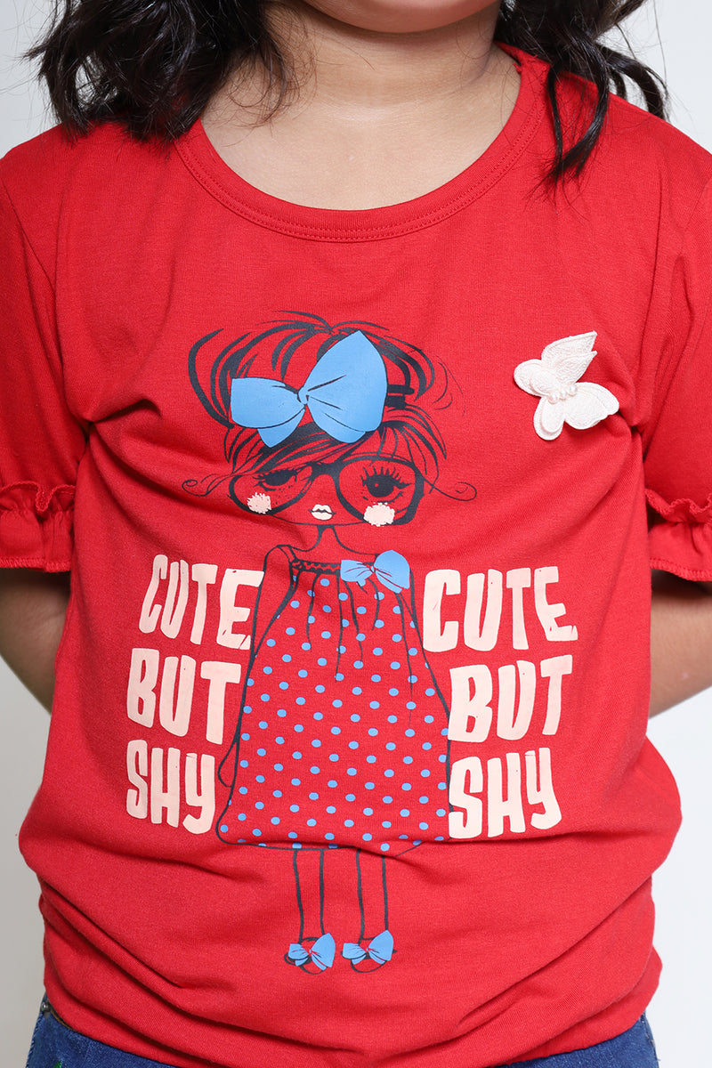 CUTE BUT SHY GIRL T-SHIRT