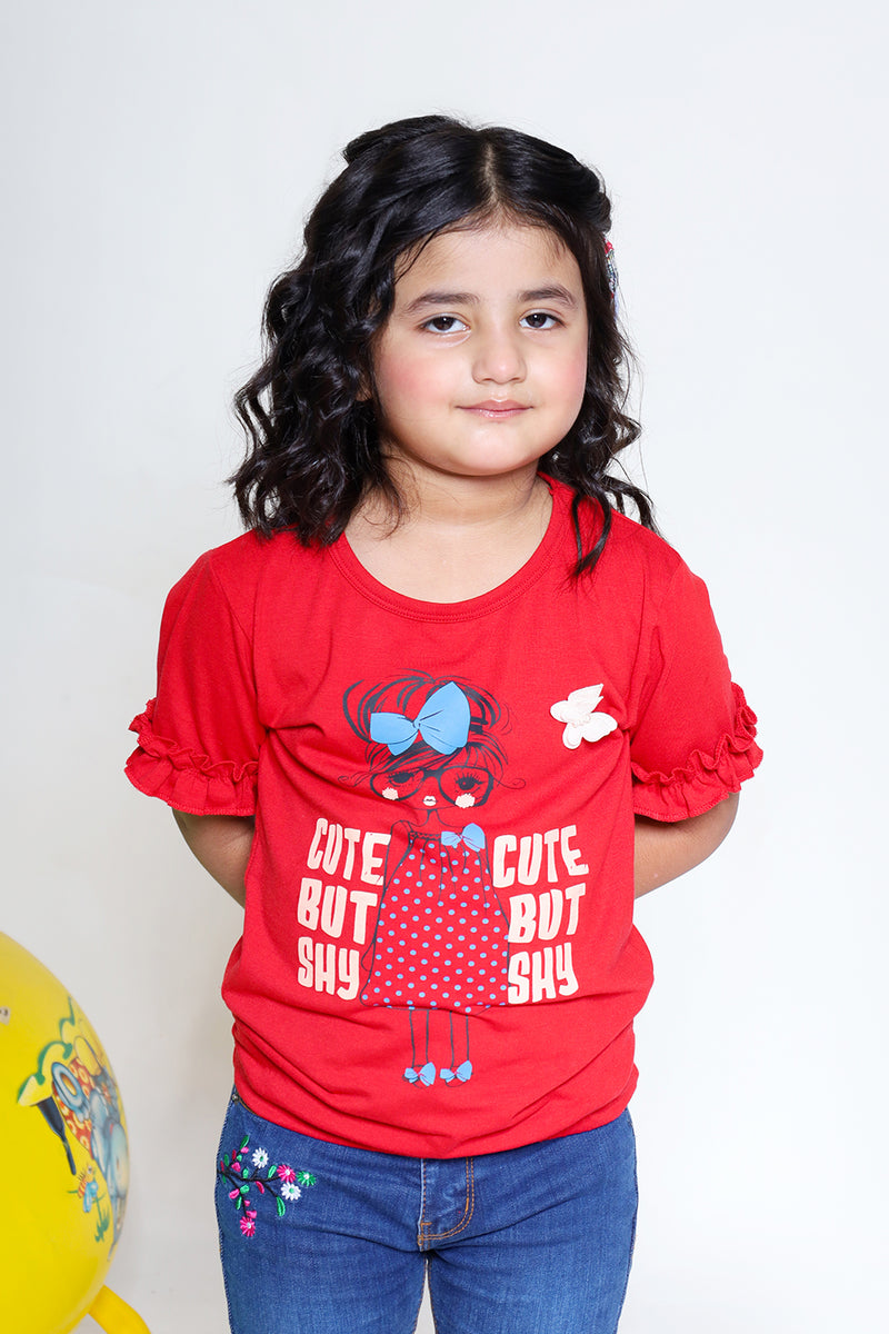 CUTE BUT SHY GIRL T-SHIRT