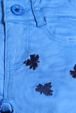 Girl's Twill Pent - Leaf Emb. - Girl Pant -  juniperkidz-5345.myshopify.com