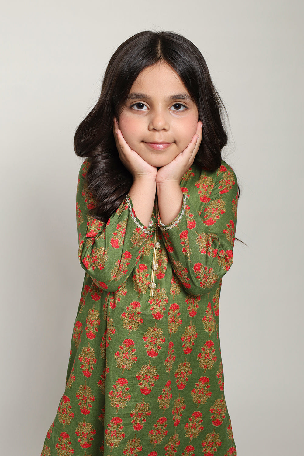 D. Green Girls Eastern Shalwaar Kameez