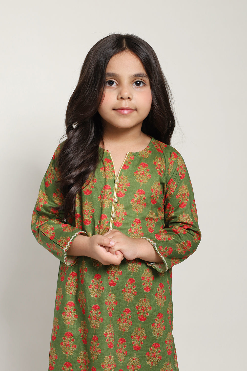 D. Green Girls Eastern Shalwaar Kameez