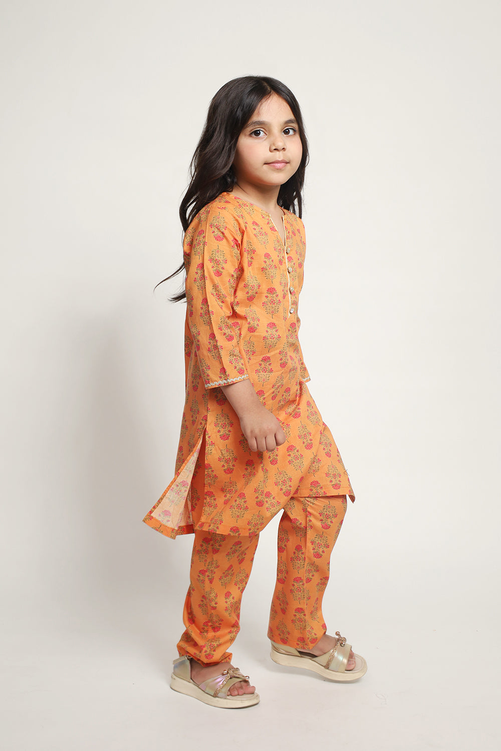 Orange Girls Eastern Shalwaar Kameez