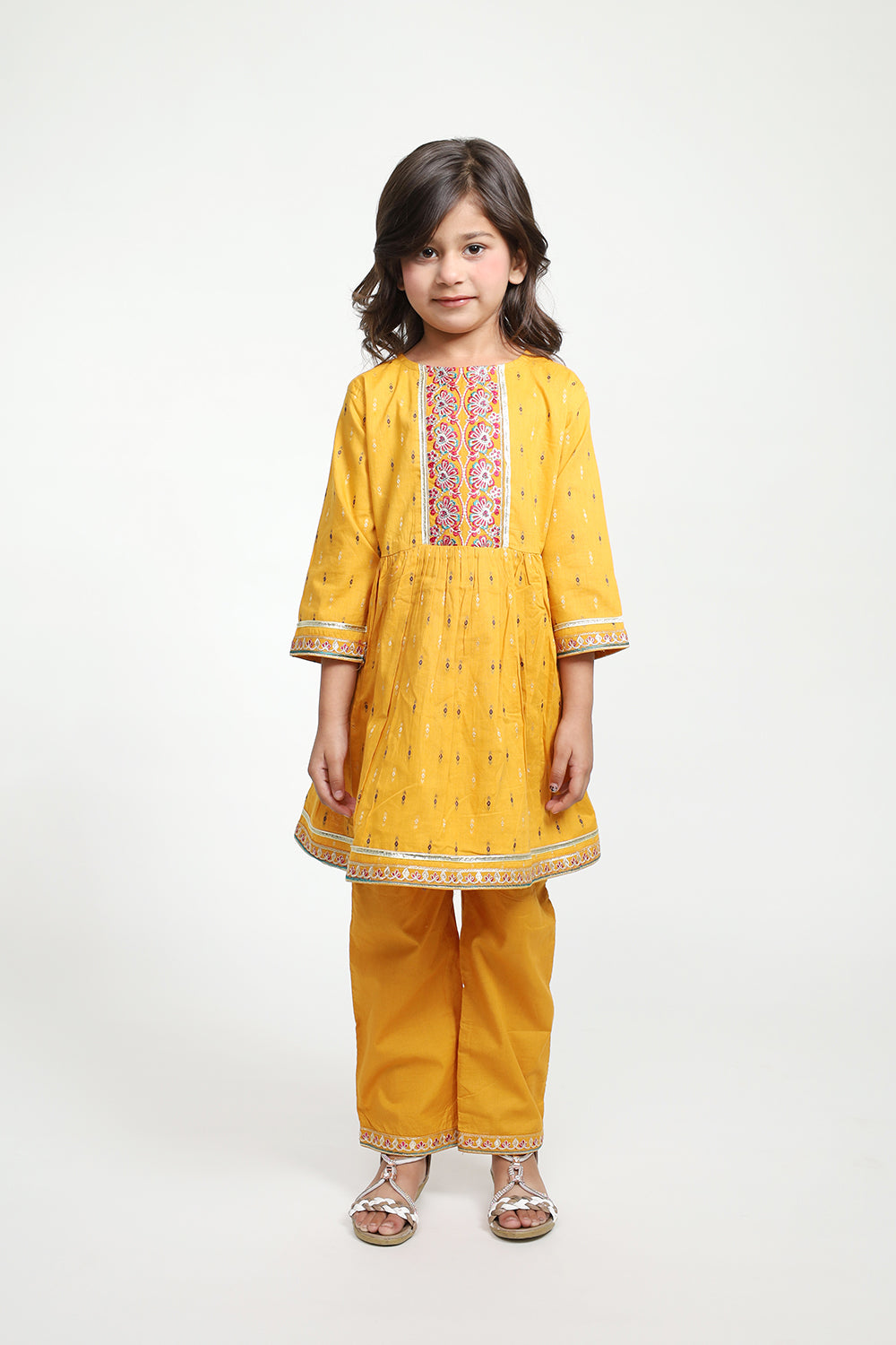 Mustard Girls Eastern Shalwaar Kameez