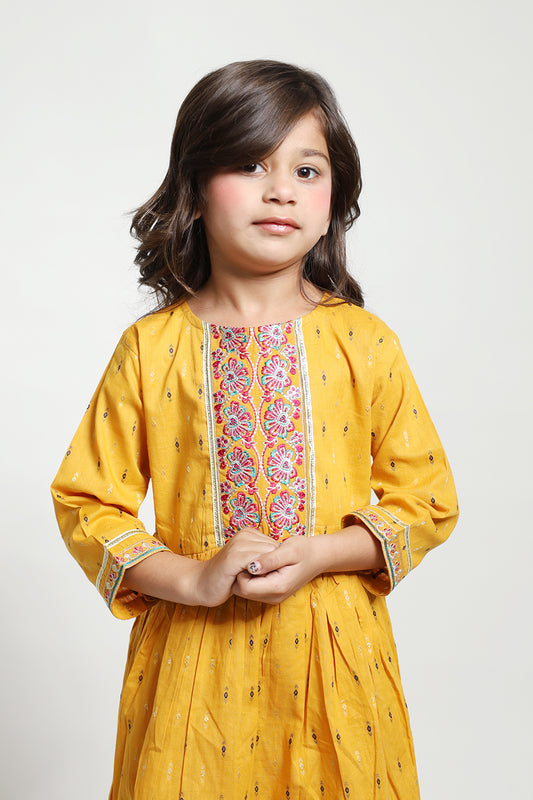 Mustard Girls Eastern Shalwaar Kameez