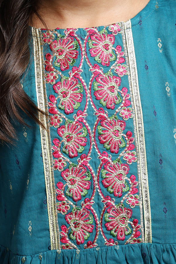 TEAL GIRLS EASTERN SHALWAAR KAMEEZ