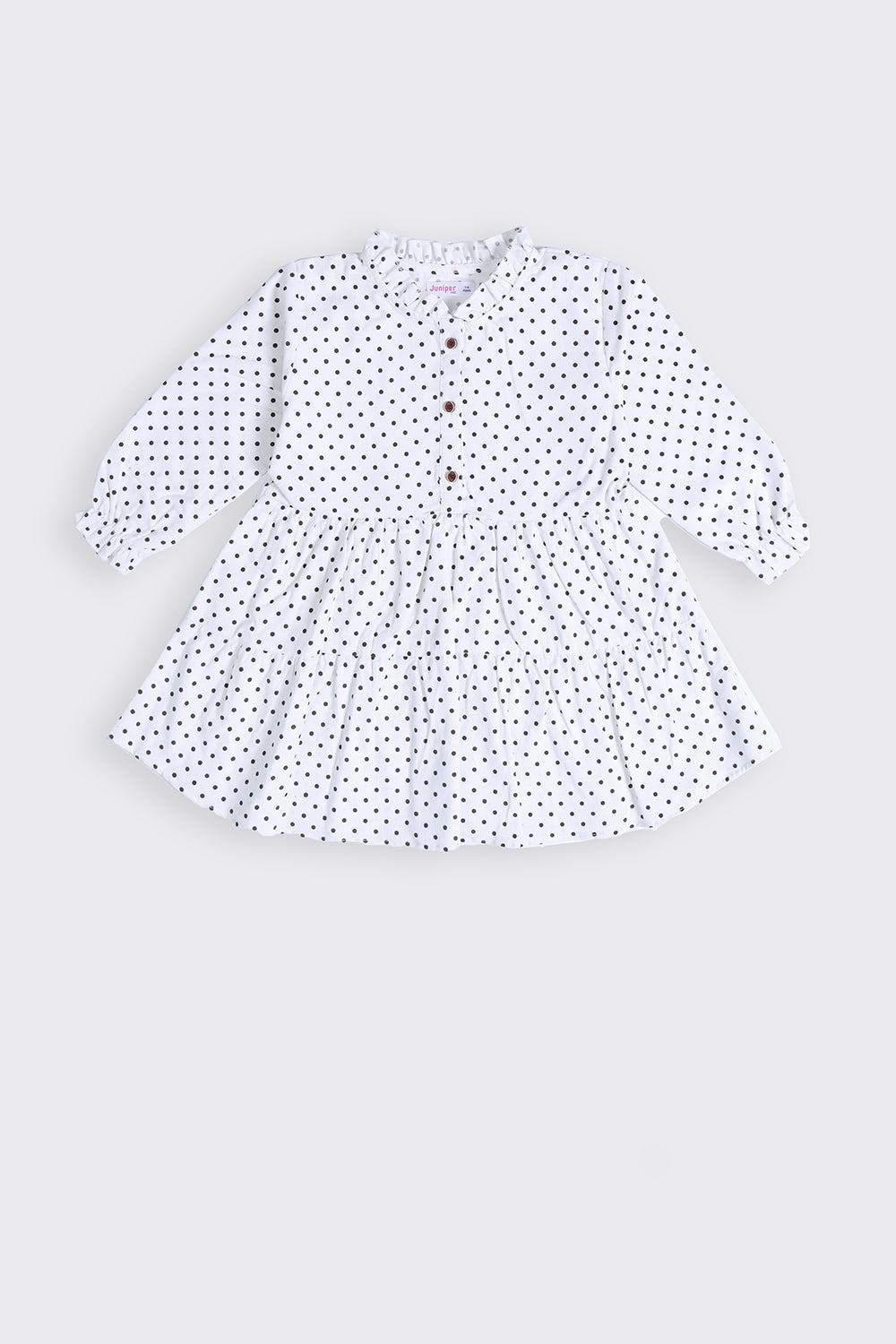 Girl's Top - Black Dot - Girl Frock -  juniperkidz-5345.myshopify.com