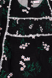 Girls Black Floral Top