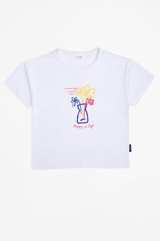 GIRL'S T-SHIRT - HAPPY & SOFT