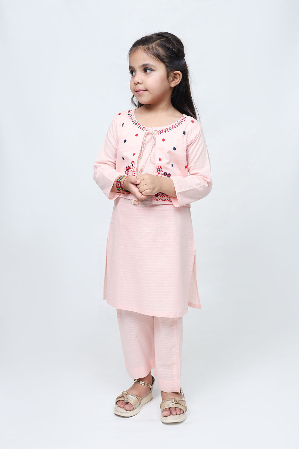 Light Pink Girls Eastern Shalwaar Kameez - Girls Eastern -  juniperkidz-5345.myshopify.com