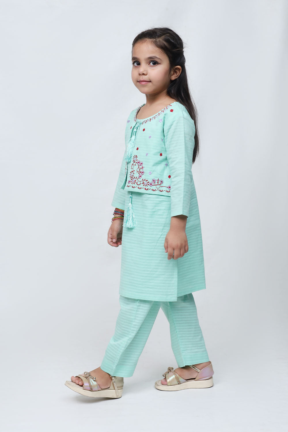 Sky Blue Girls Eastern Shalwaar Kameez - Girls Eastern -  juniperkidz-5345.myshopify.com