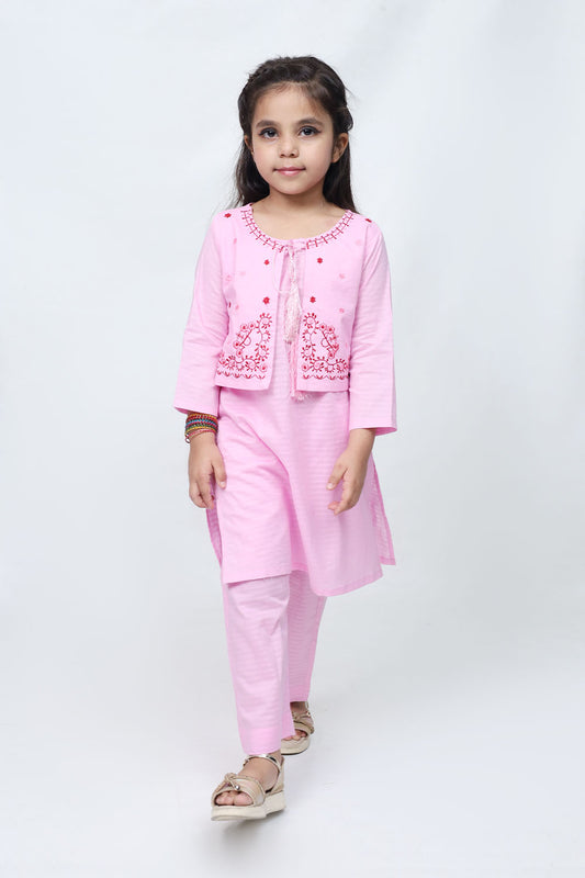 Pink Girls Eastern Shalwaar Kameez - Girls Eastern -  juniperkidz-5345.myshopify.com