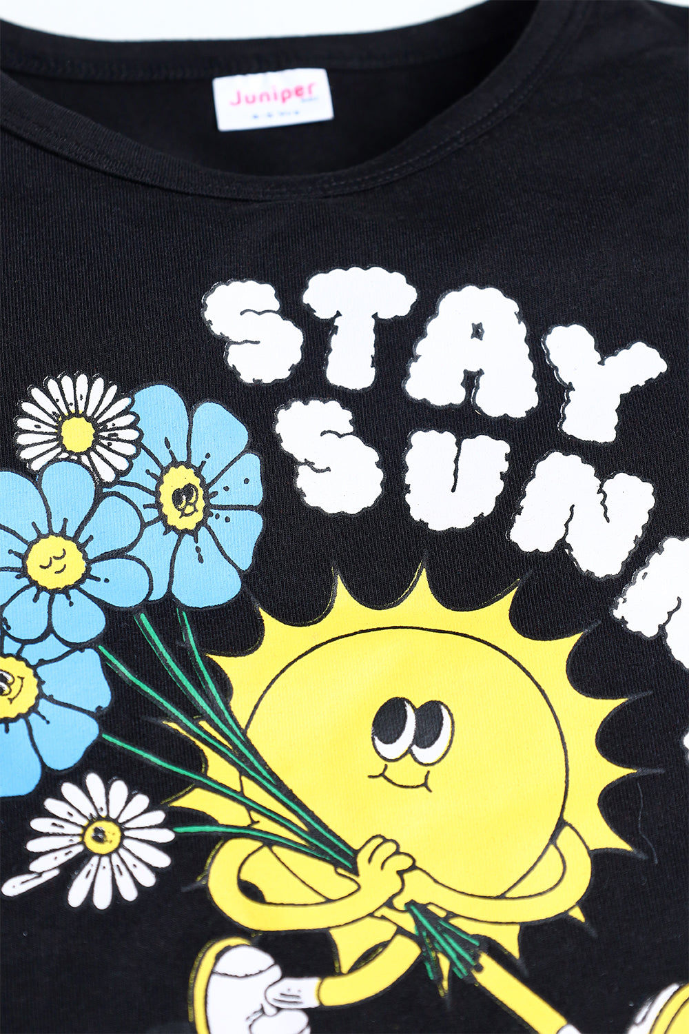 Summer - Girls Tee - Stay Sunny - Girl Top -  juniperkidz-5345.myshopify.com