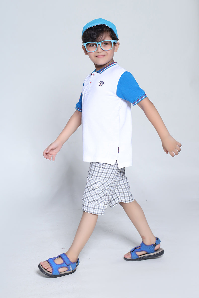 CONTRAST SLEEVES POLO SHIRT