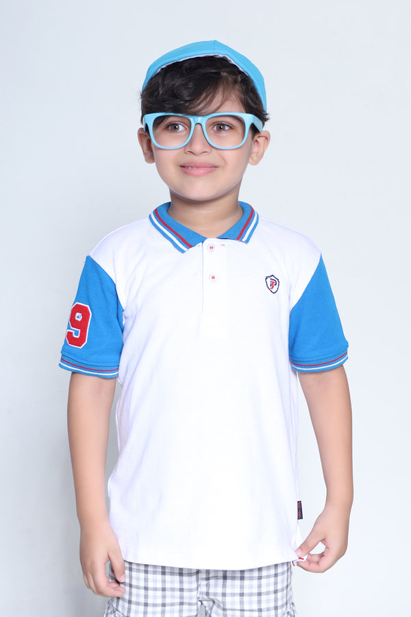 CONTRAST SLEEVES POLO SHIRT