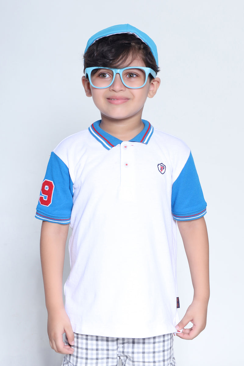 CONTRAST SLEEVES POLO SHIRT