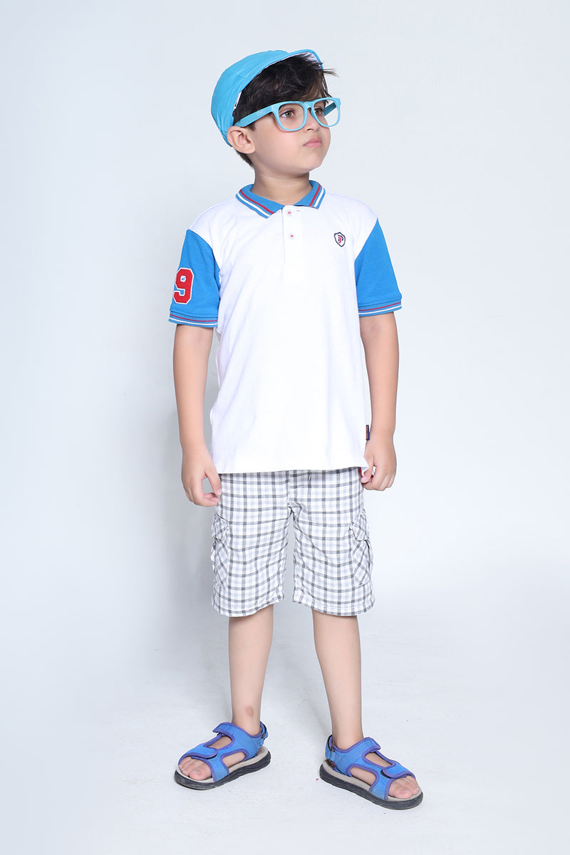 CONTRAST SLEEVES POLO SHIRT