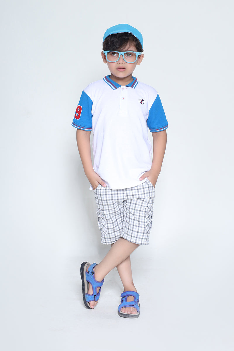 CONTRAST SLEEVES POLO SHIRT