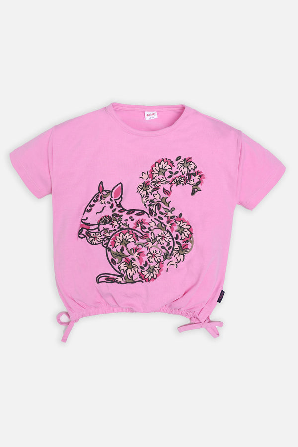 GIRLS FLORAL RABBIT TOP