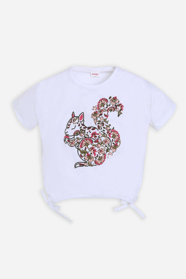 FLORAL RABBIT GIRL TOP