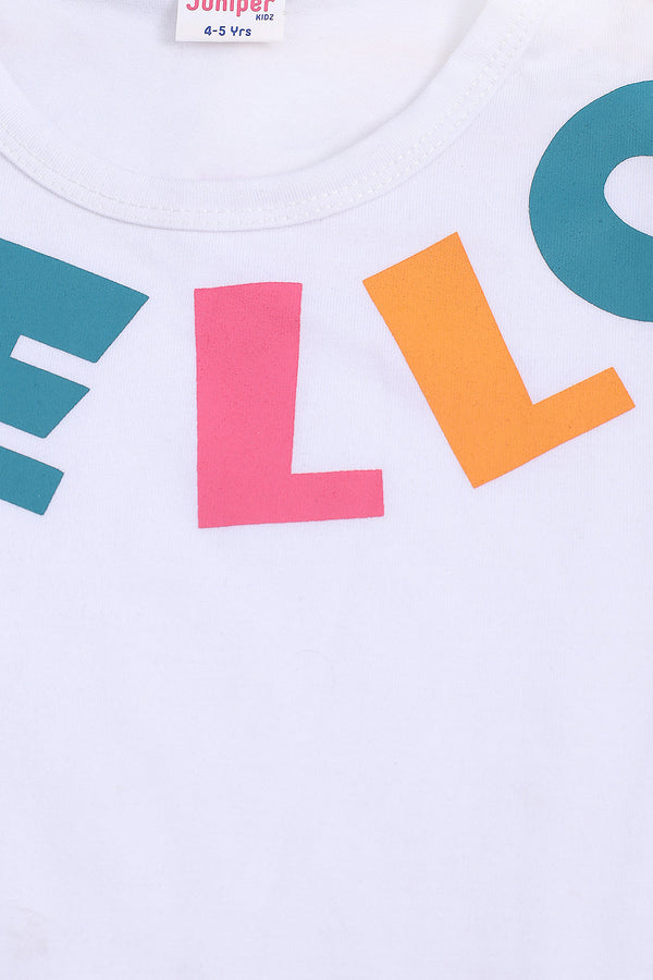 GIRLS HELLO FRILL TOP