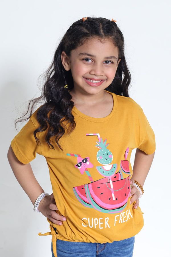 SUMMER - MUSTARD BOXY TOP - SUPER FRESH