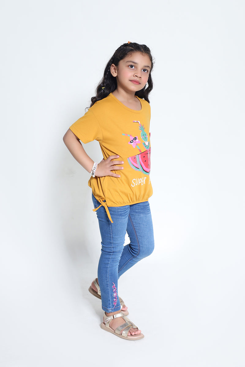 SUMMER - MUSTARD BOXY TOP - SUPER FRESH